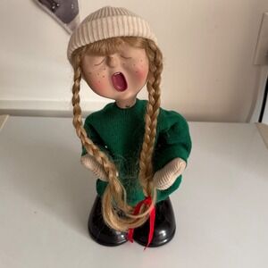 Vintage 1985 Caroling Kids Sandra Lee Animated Singing Girl Christmas Tested